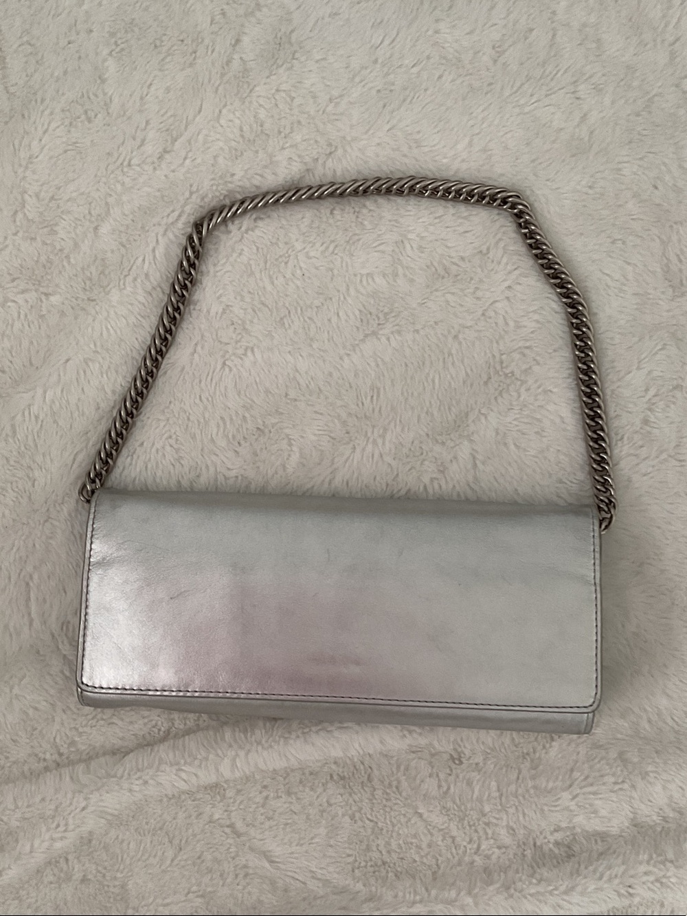 Ann TaylorSilver Chain-Handle Women's Shoulder Bag